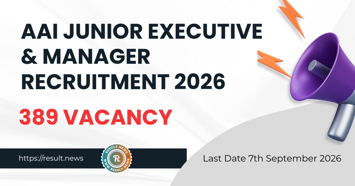 AAI Junior Executive & Manager 2026  