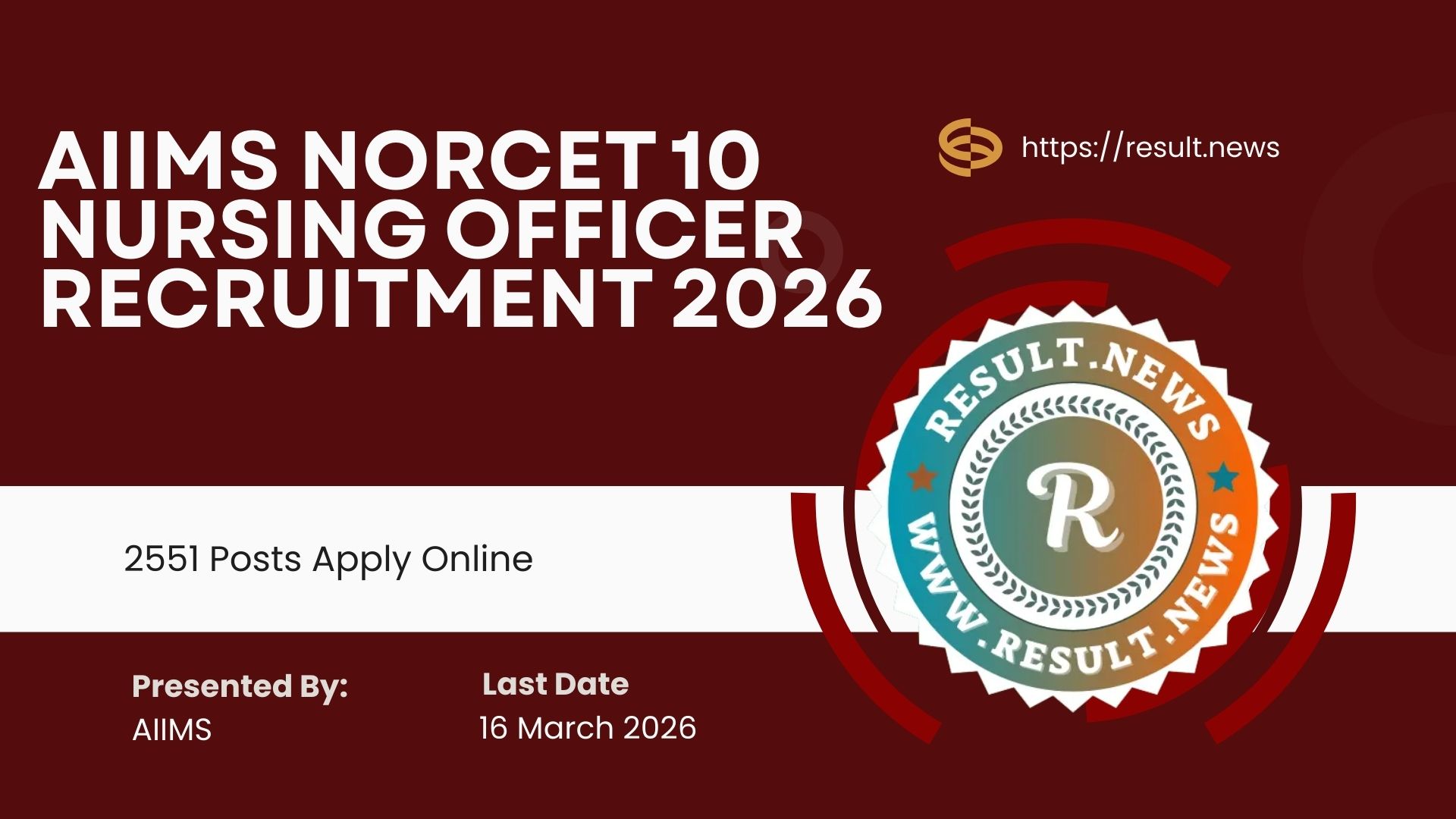 AIIMS NORCET 10 Recruitment 2026