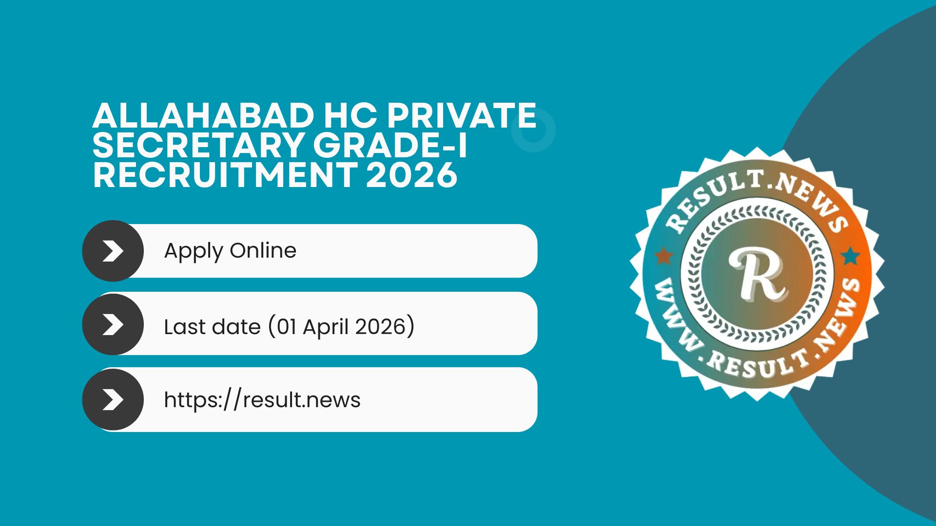Allahabad HC Private Secretary Grade-I Recruitment 2026