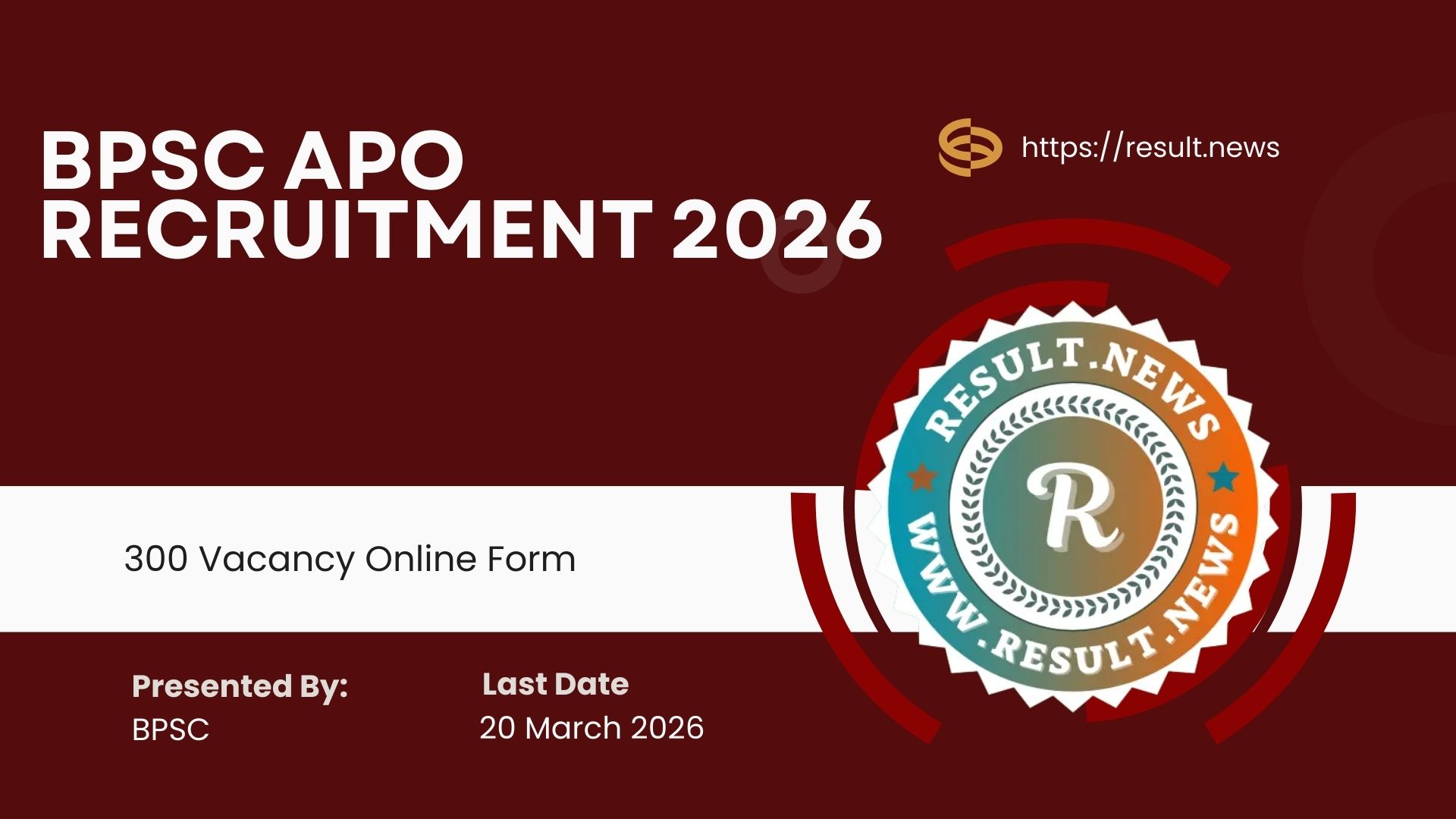 Bihar BPSC APO Online Form 2026