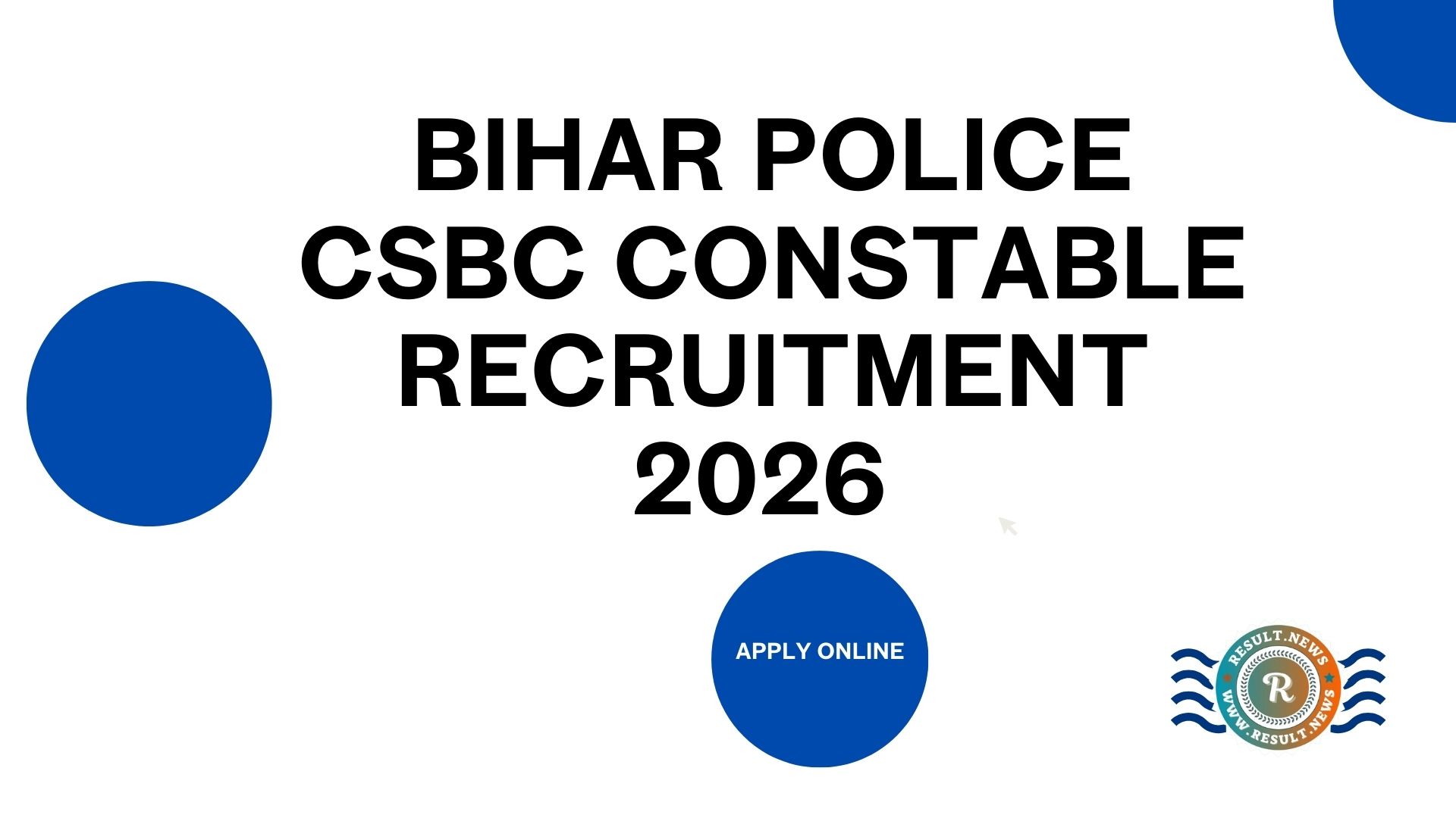 Bihar Police CSBC Constable Online Form 2026