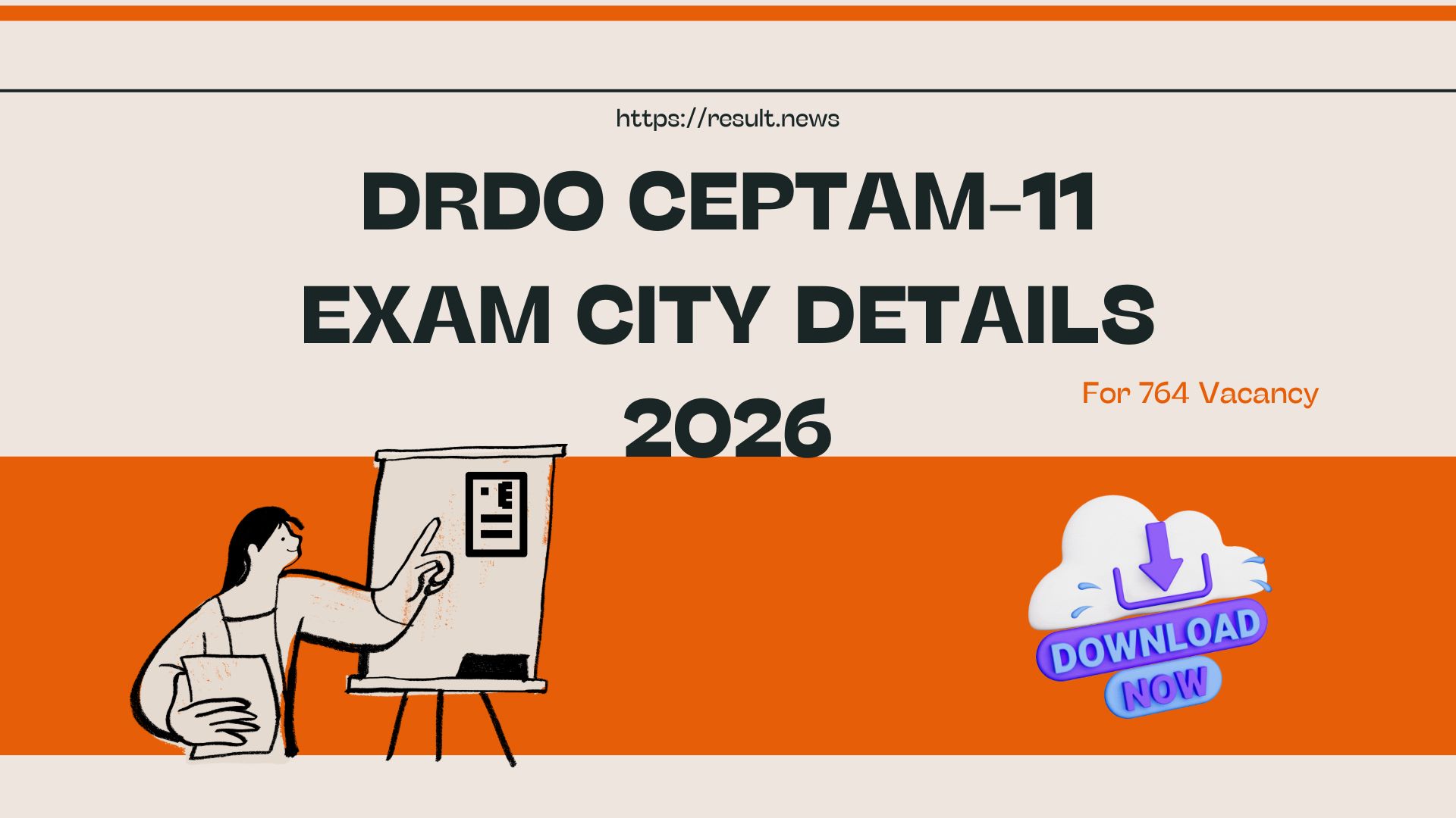DRDO CEPTAM-11 Exam City Details 2026