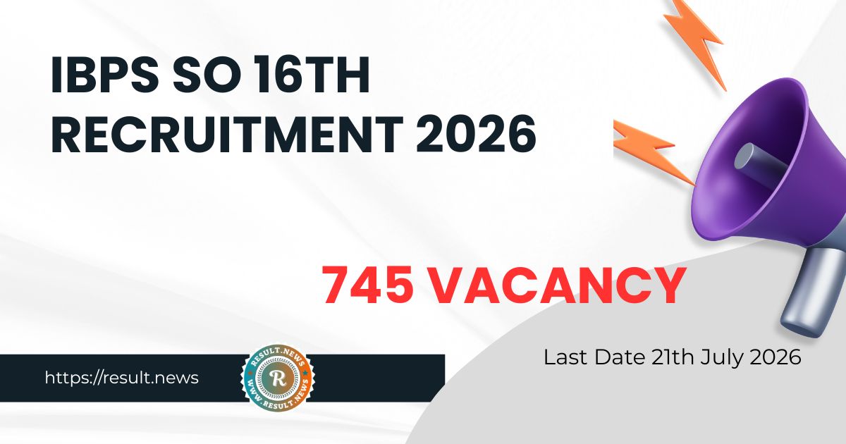 IBPS SO 16th 2026
