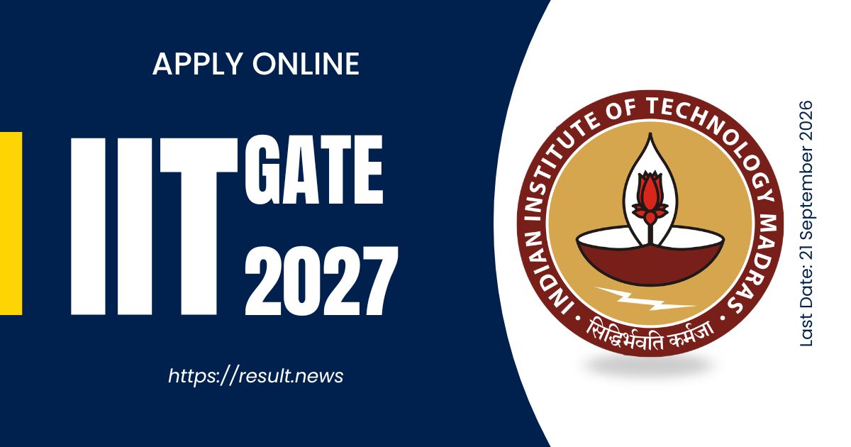 IIT GATE 2027 Notification जारी। 
