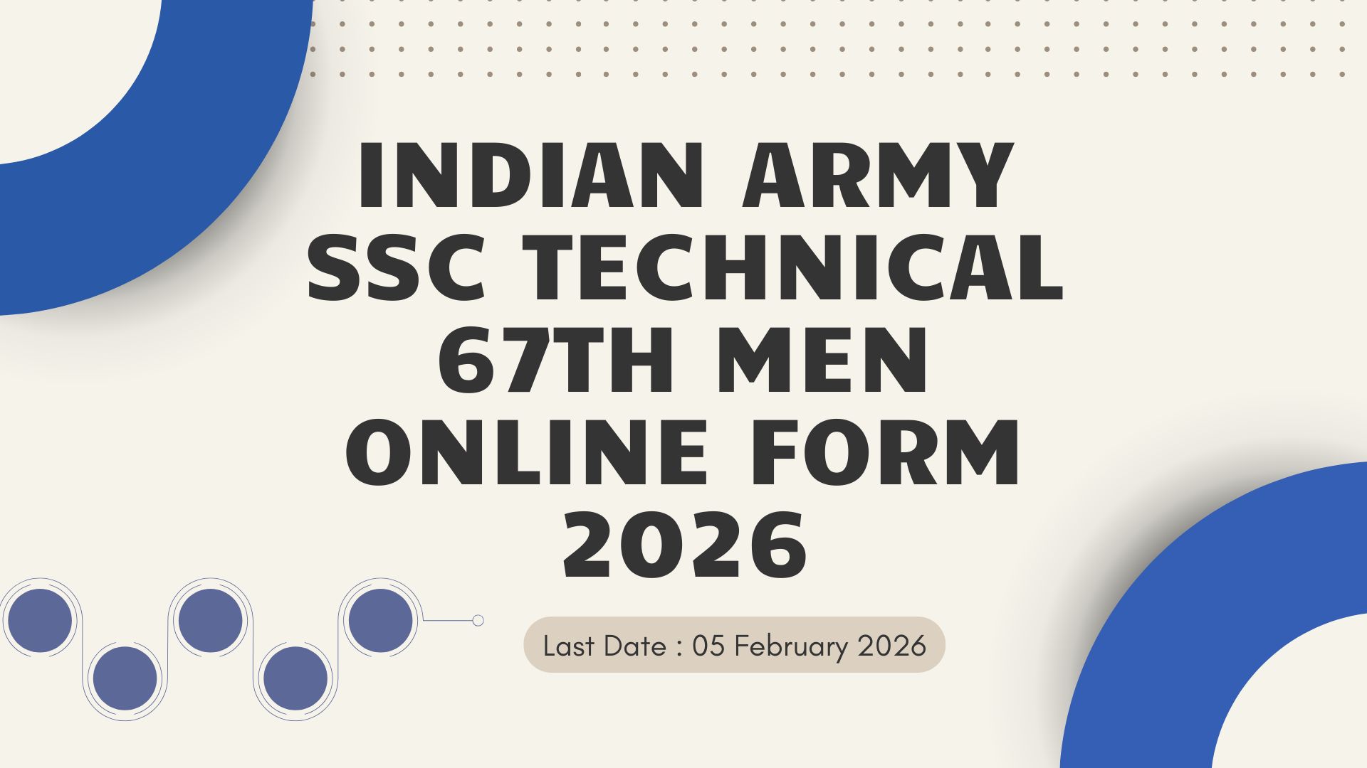 Indian Army SSC Technical 67th Men 2026