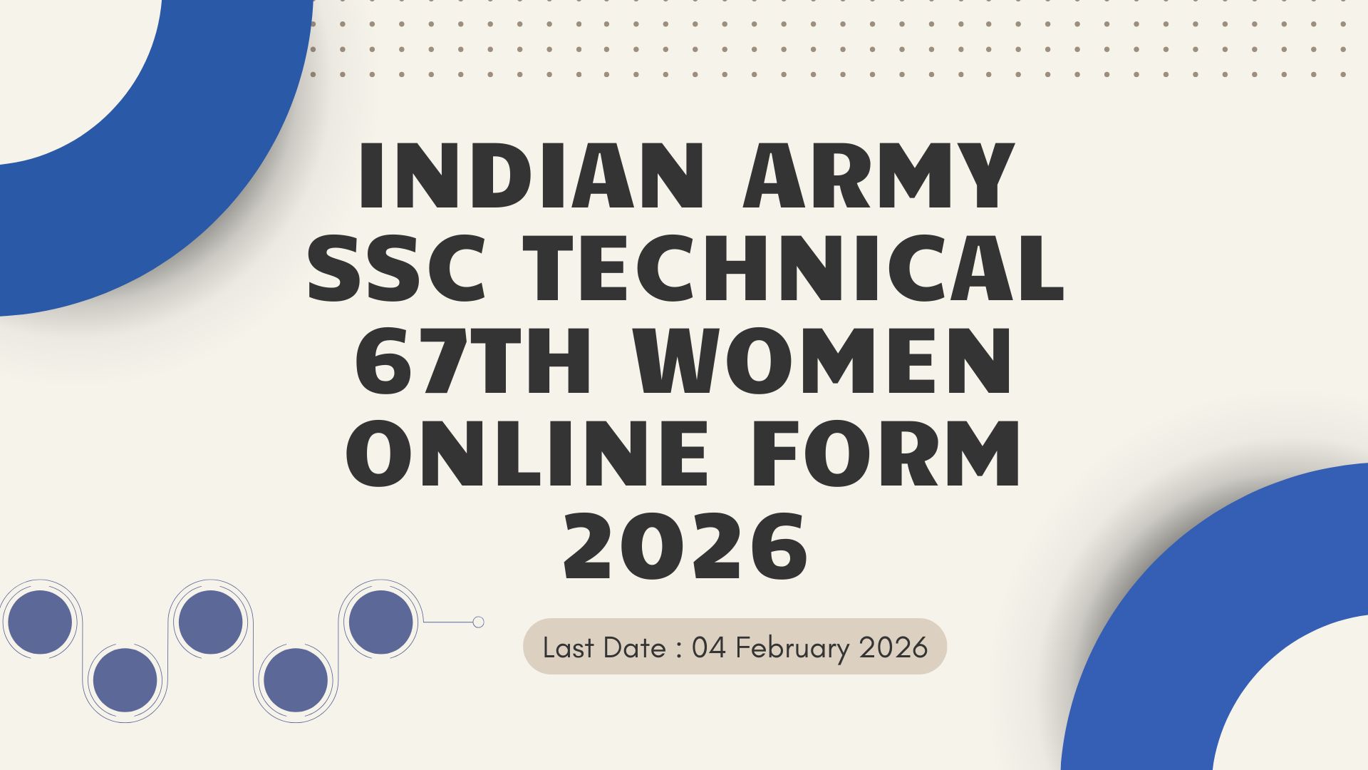 Indian Army SSC Technical 67th Women 2026