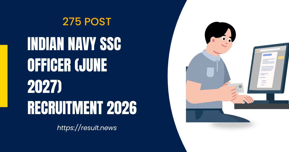  Indian Navy SSC Officer (June 2027) Recruitment 2026