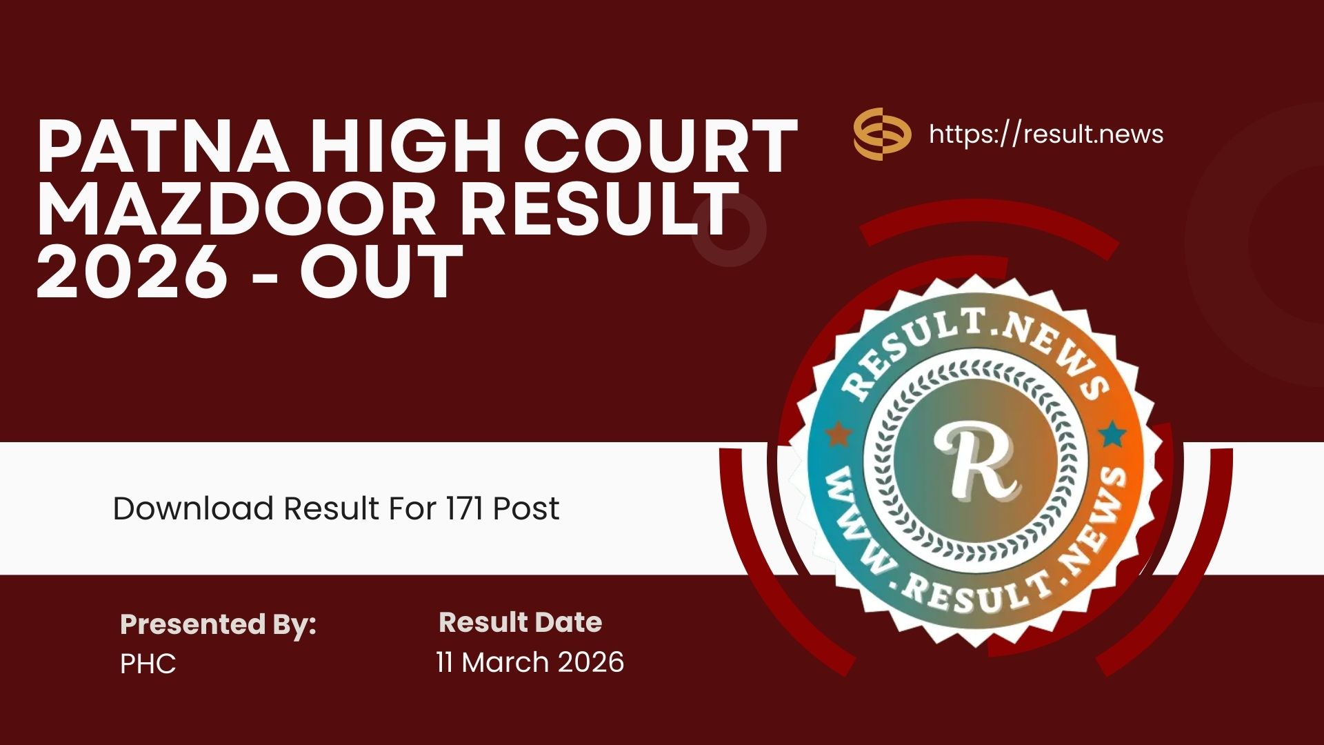 Patna High Court Stenographer Result 2026