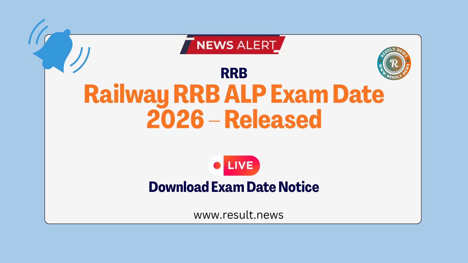 Railway RRB ALP Exam Date 2026 