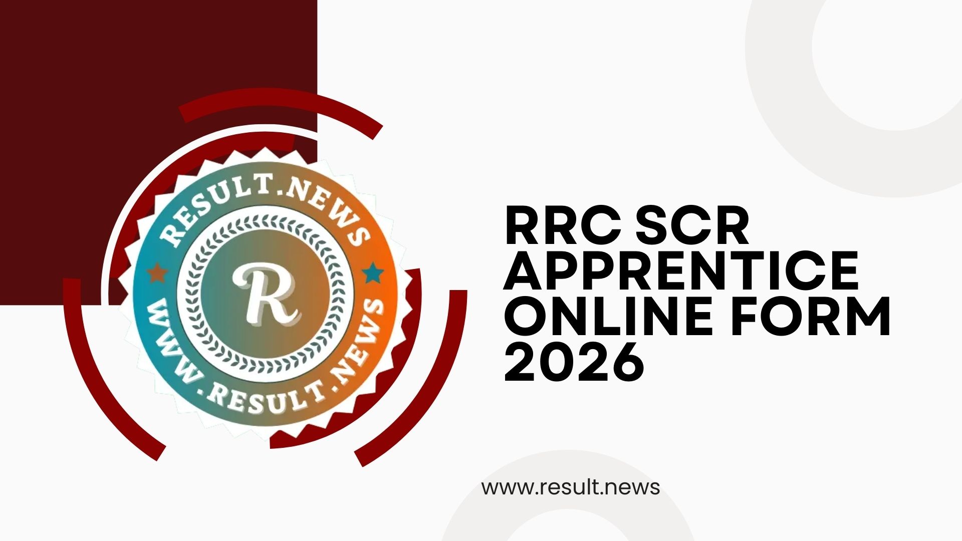 Railway RRC SCR Apprentice Online Form 2026