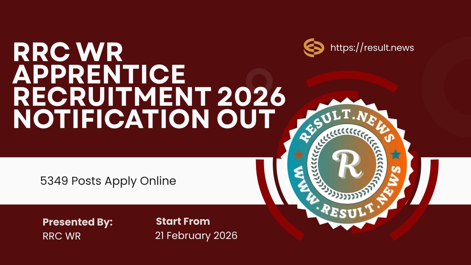 Railway RRC WR Apprentice Online Form 2026