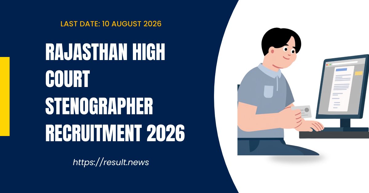 Rajasthan HC Steno 2026 
