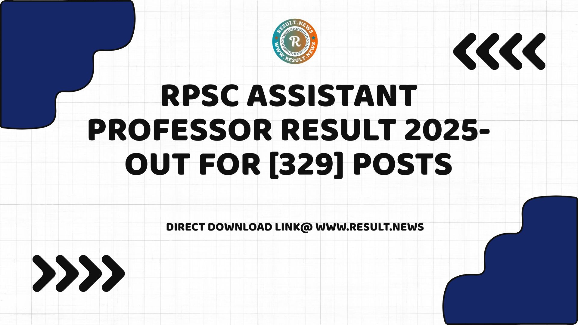 RPSC Assistant Professor Result 2025 OUT 