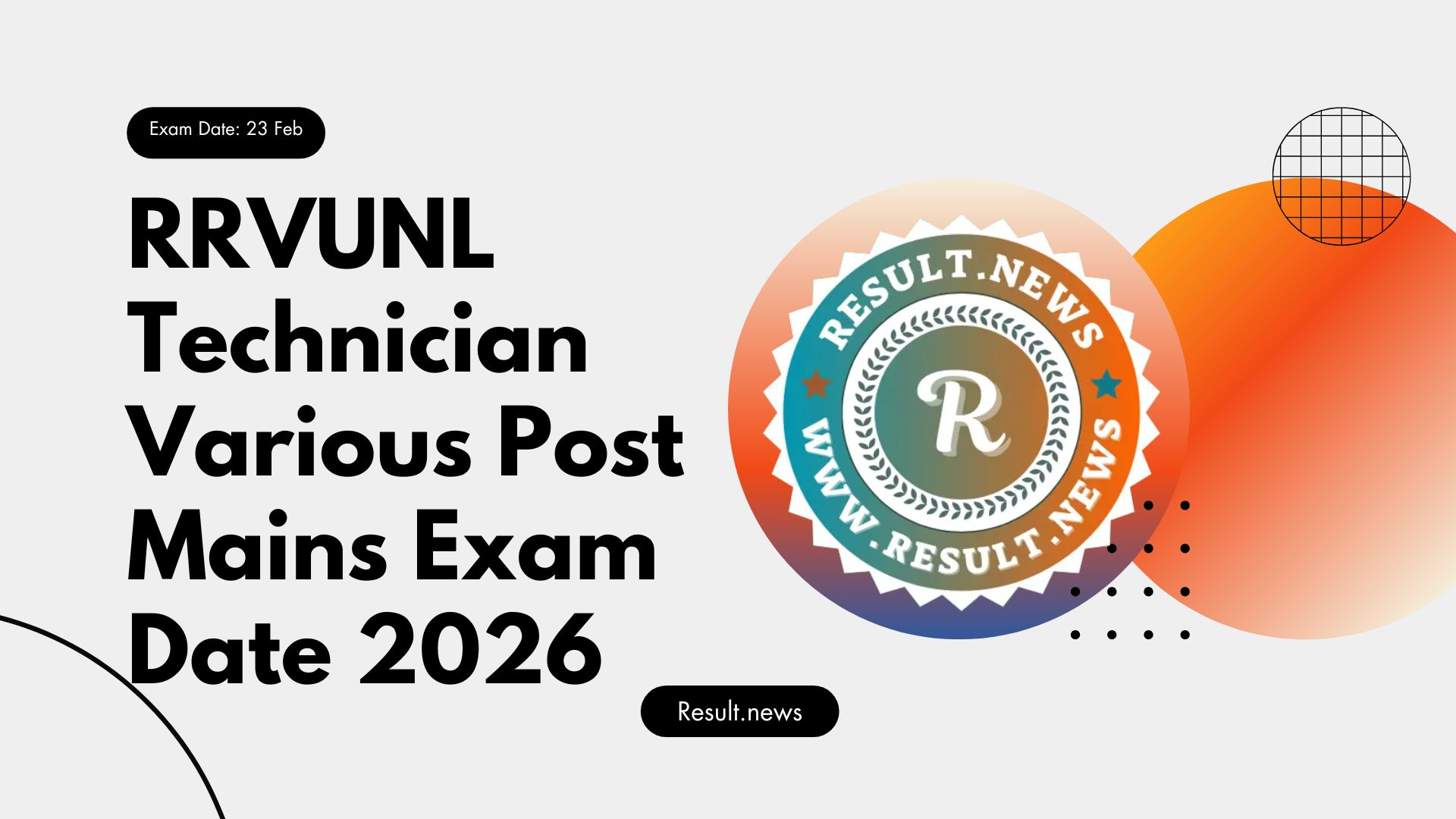  RRVUNL Technician Various Post Result 2026 