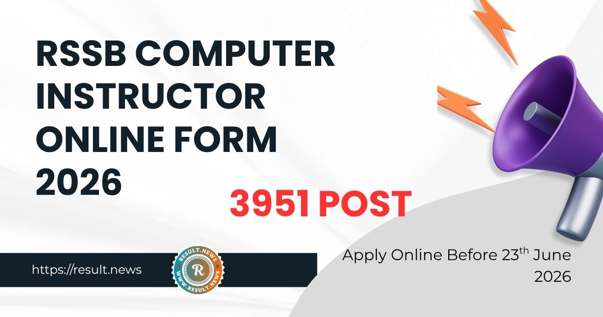 RSSB Computer Instructor 2026