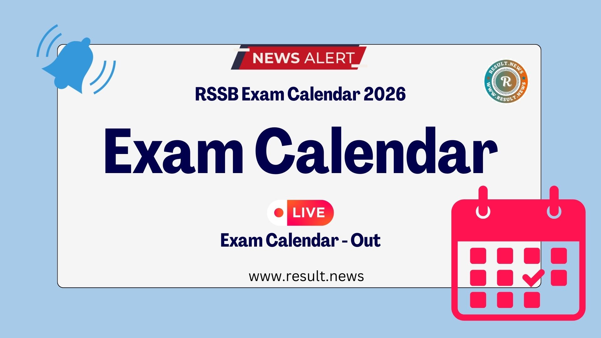 RSSB Exam Calendar 2026