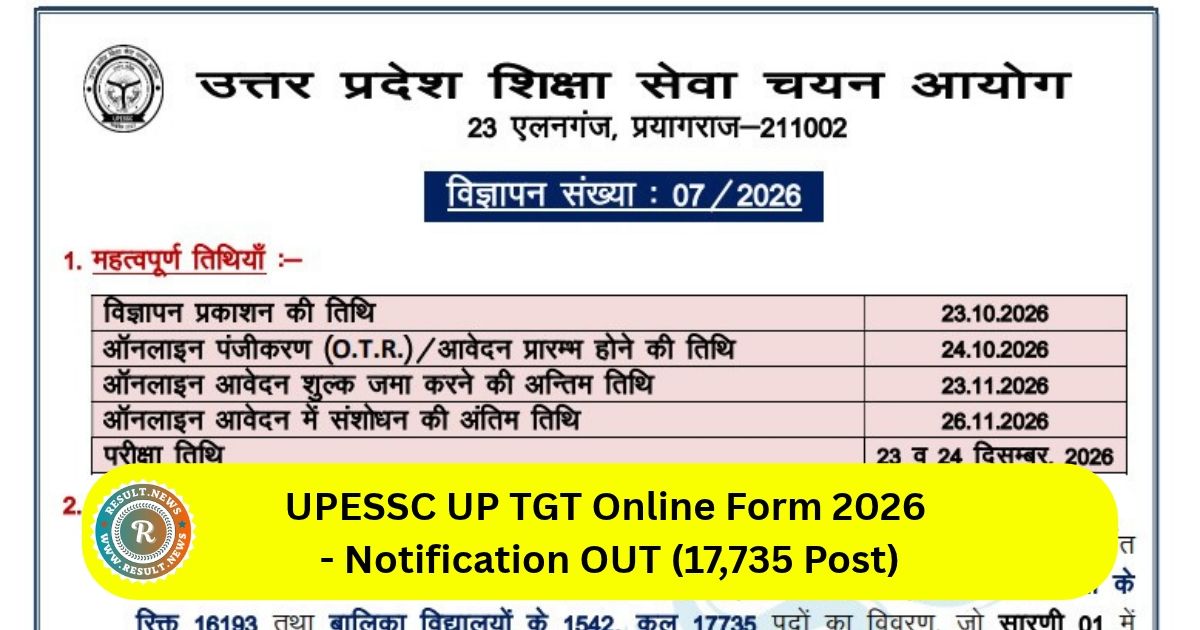 UPESSC UP TGT 2026
