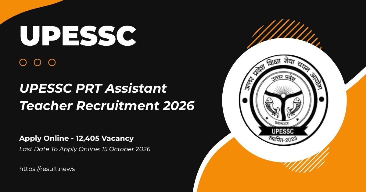 UPESSC PRT Assistant Teacher Recruitmet 2026