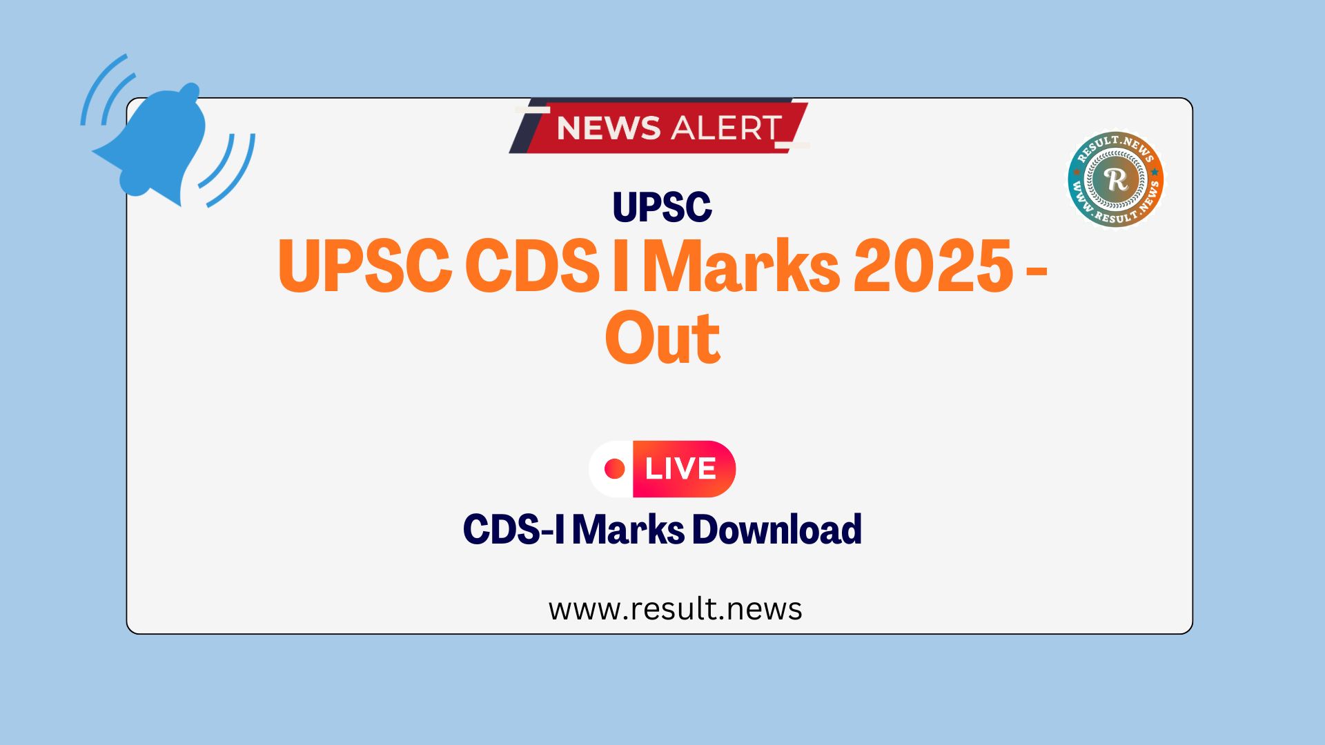 UPSC CDS I Marks 2025