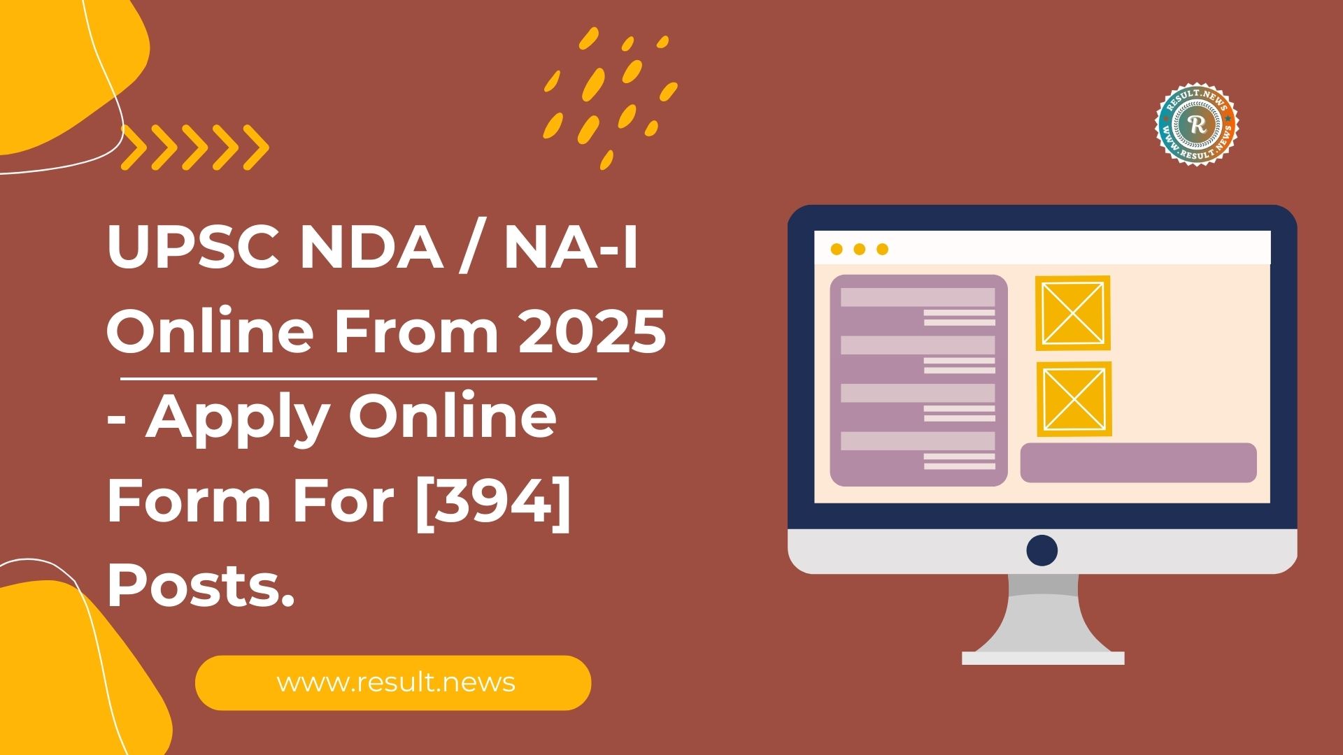 UPSC NDA NA I online Form2025