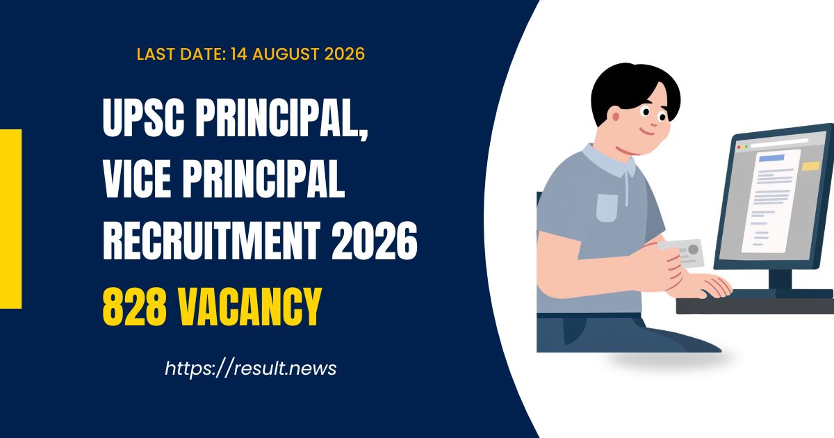 UPSC Principal, Vice Principal Recruitment 2026