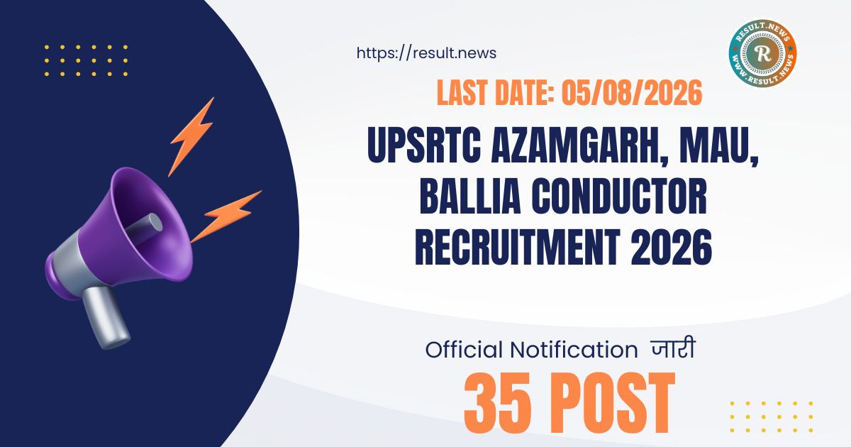 UPSRTC Conductor Recruitment 2026