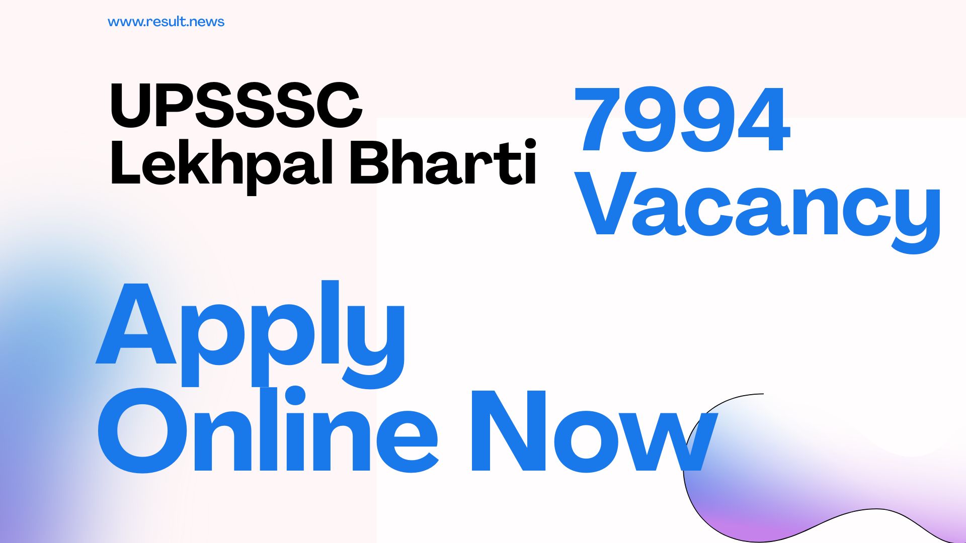 UPSSSC Lekhpal Online Form 2025 Apply Online for 7994 Posts