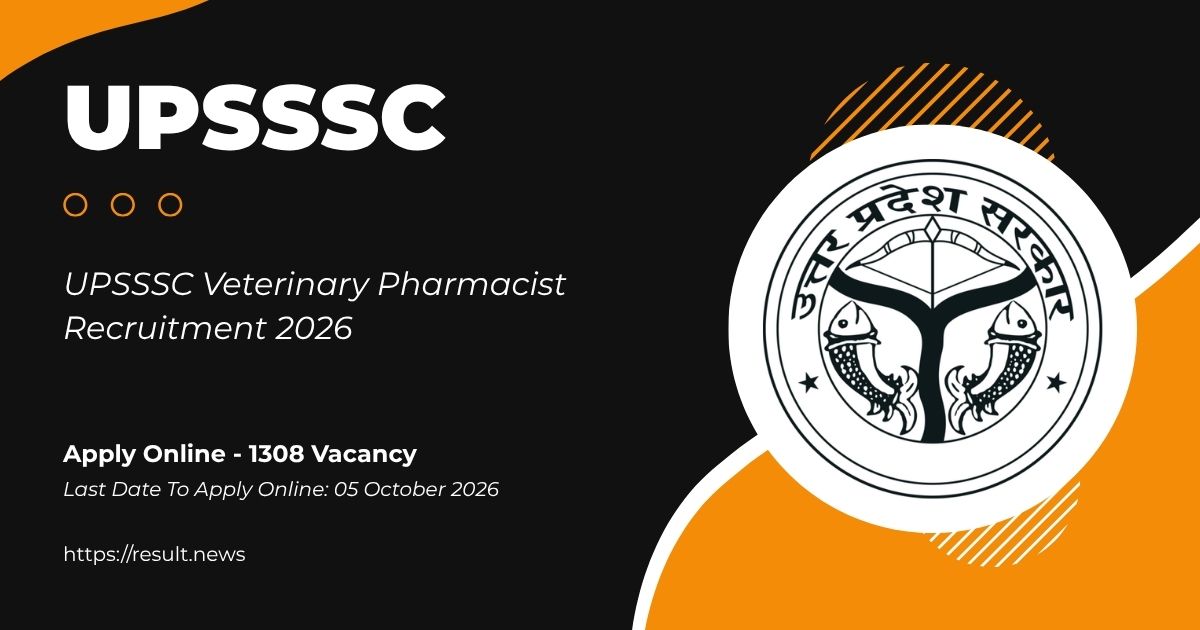  UPSSSC Veterinary Pharmacist 2026